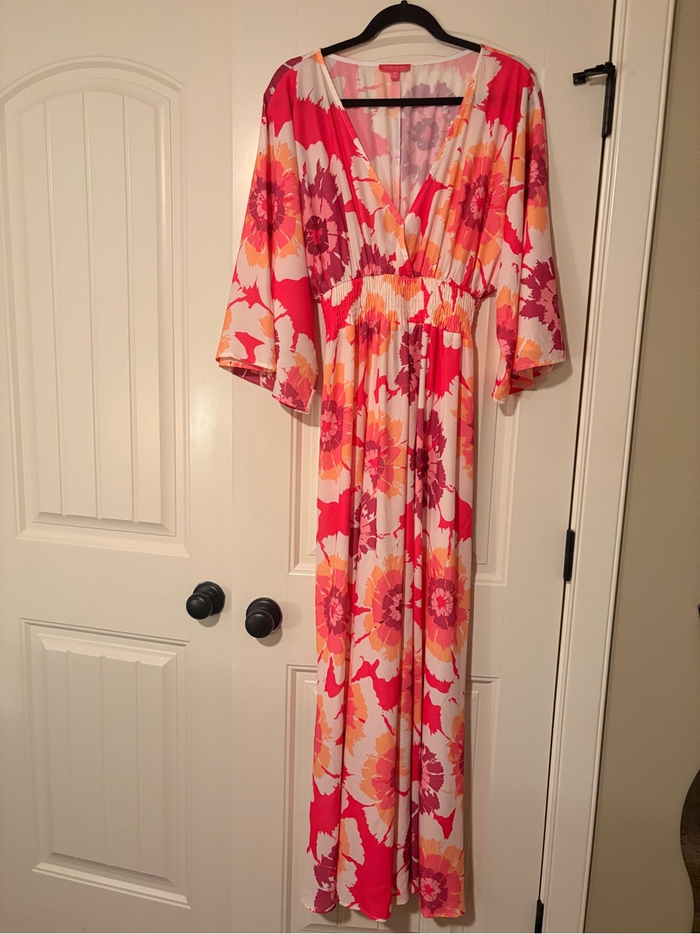 Flying Tomato Pink, Orange & White Floral Maxi Dress Medium